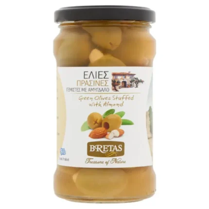 Bretas Groene olijven gevuld met amandel 314 ml