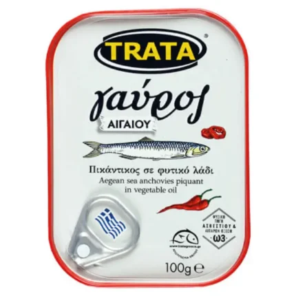 Trata Gavros (ansjovis) Egeïsche zee pikant in plantaardige olie 100 gr