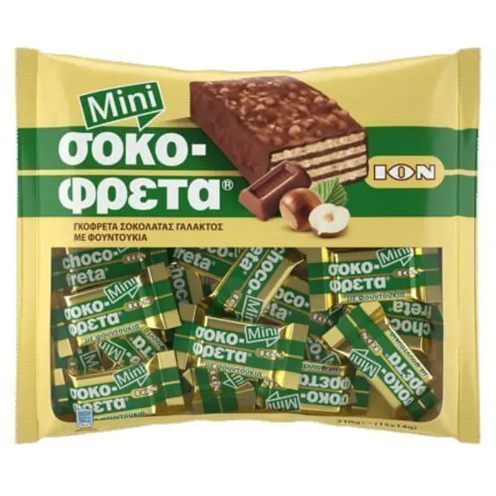 ION mini chocofreta hazelnoot 210 gr
