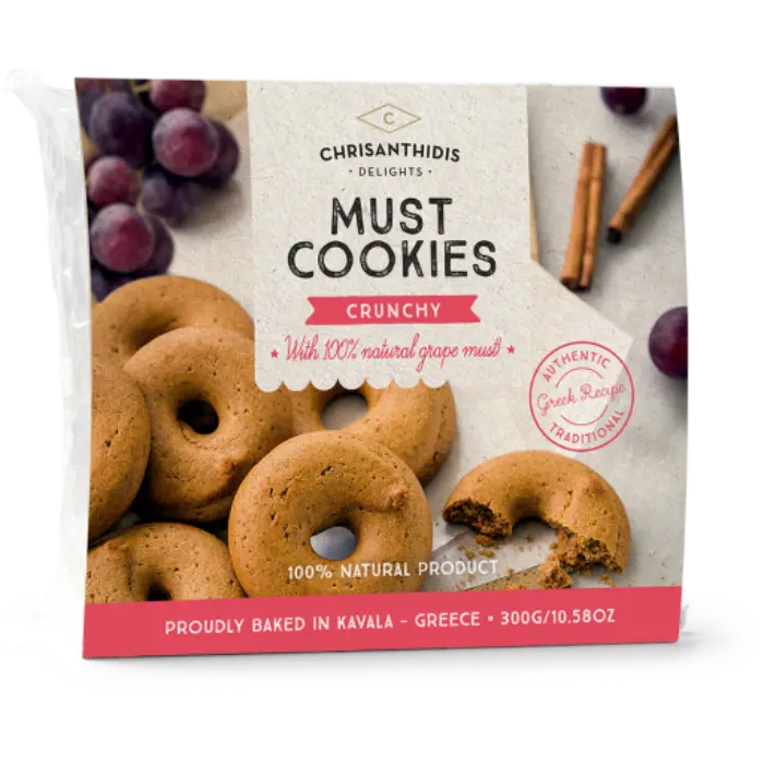 Chrisanthidis must koekjes met rozijnen en sesam 400 gr
