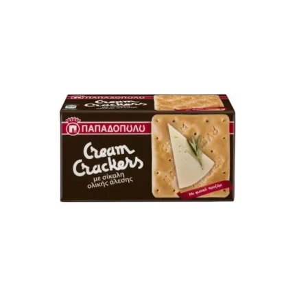 Papadopoulou Cream Crackers Volkoren & Rogge 175 gr