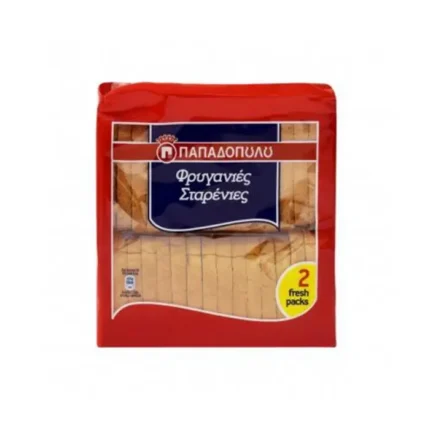 Papadopoulou tarwe beschuit (Fryganies Starenies) 255 gr