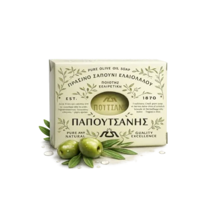 Papoutsanis Groene zeep van olijfolie 125 gr